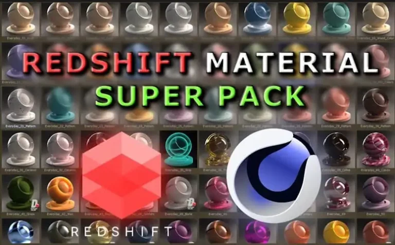 3D материалы — Redshift Material Super Pack [LIB4D] скачать торрент