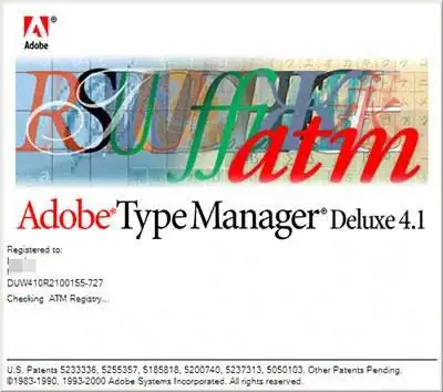Adobe Type Manager Deluxe 4.1 build 243 [En] Installed скачать торрент