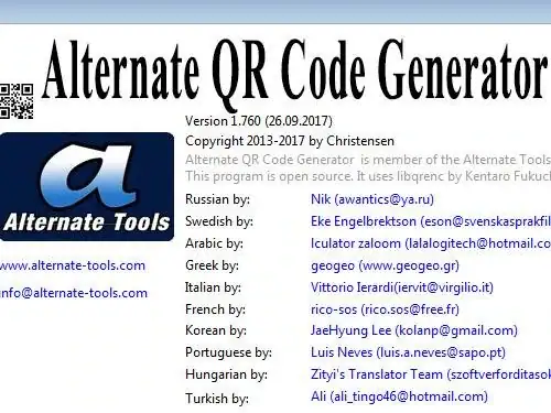 Alternate QR Code Generator 1.760 [Multi/Ru] скачать торрент