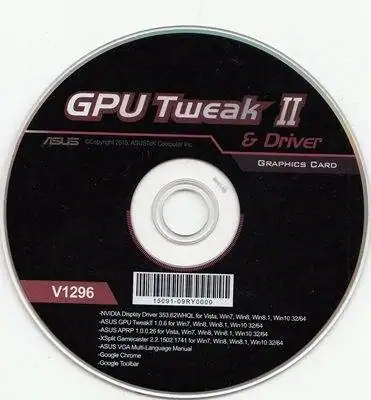 Asus GPU Tweak II v1296 (оригинальный диск с драйверами и программами) [En] скачать торрент