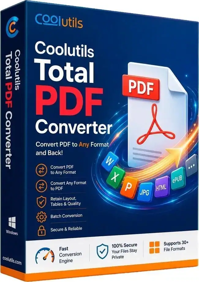Coolutils Total PDF Converter 6.5.0.183 Portable by 7997 [Multi/Ru] скачать торрент