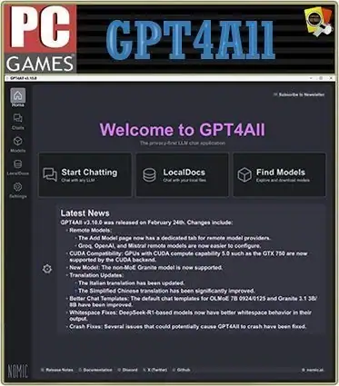GPT4All 3.10.0 [Multi] скачать торрент