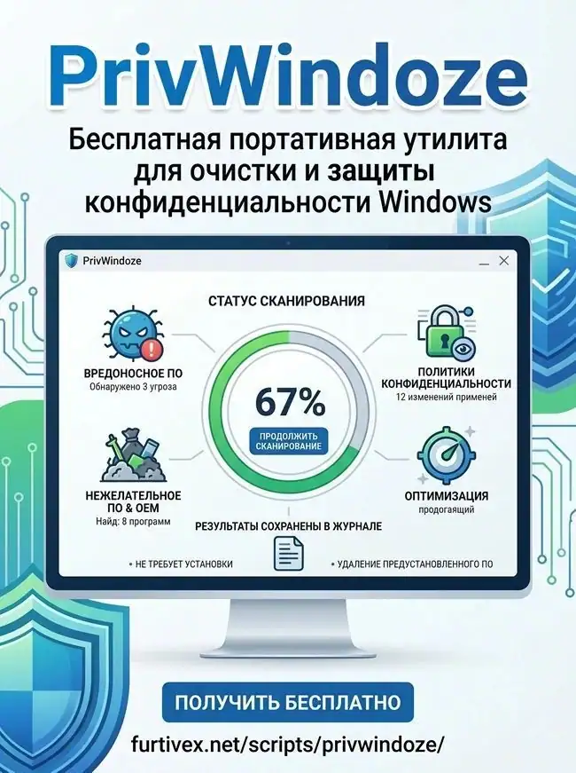 PrivWindoze 7.0.0 [Multi/Ru] скачать торрент
