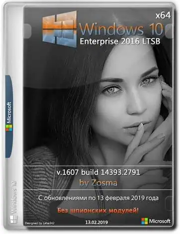 Windows 10 Enterprise LTSB 2016 v1607 x64 by Zosma 13.02.2019 скачать торрент