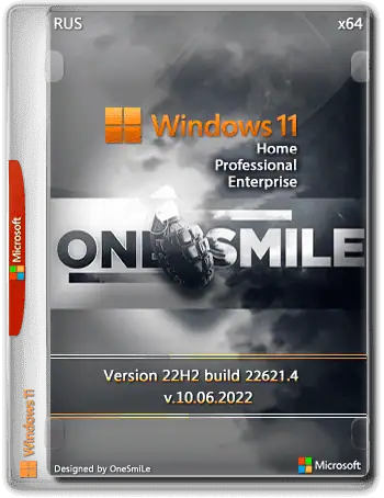 Windows 11 22H2 x64 Rus by OneSmiLe [22621.2134] скачать торрент