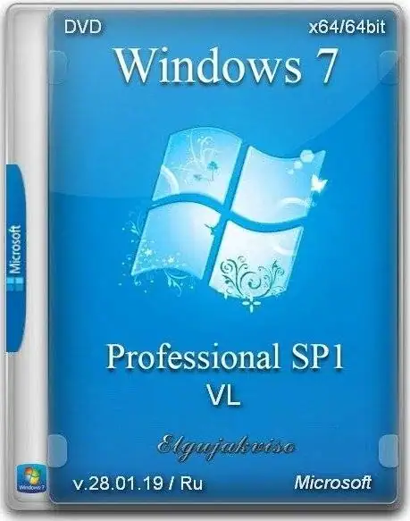 Windows 7 Pro SP1 VL (x64) Elgujakviso Edition (v.24.01.20) [Ru] скачать торрент