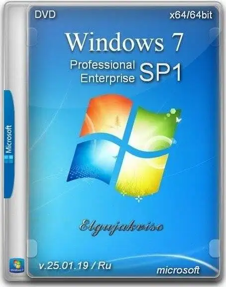 Windows 7 SP1 2in1 (x64) Elgujakviso Edition (v.25.01.19) [Ru] скачать торрент