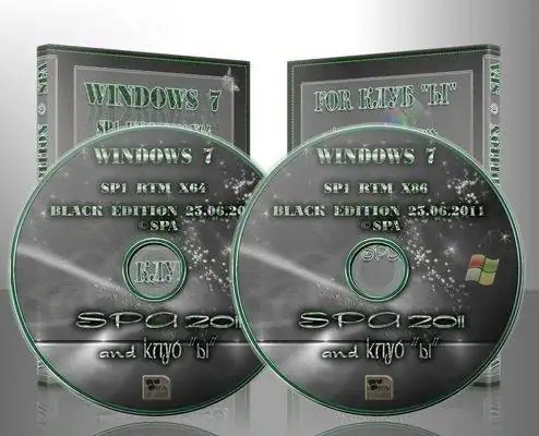 Windows 7 SP1 BLACK EDITION Russian 16 versions on 2DVD ©SPA 2011(23.06.11) [Ru] скачать торрент