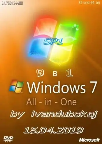 Windows 7 SP1 Build 7601.24475 (x86-x64) [9in1] by ivandubskoj (22.06.2019) [Ru] скачать торрент