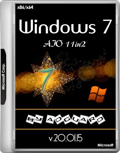 Windows 7 SP1 with Update 7601.24544 AIO 11in2 (x86/x64) by adguard (v.20.01.15) [Ru] скачать торрент