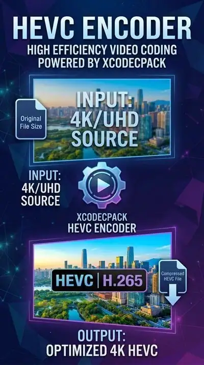 X HEVC Encoder 1.3 Portable [En] скачать торрент